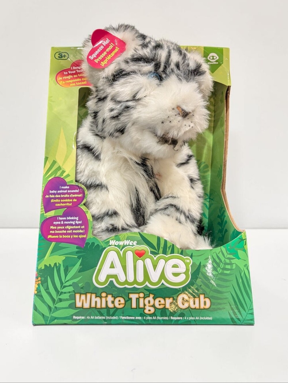 WowWee Alive White Tiger Cub Plush NIB 2007 Animatronic